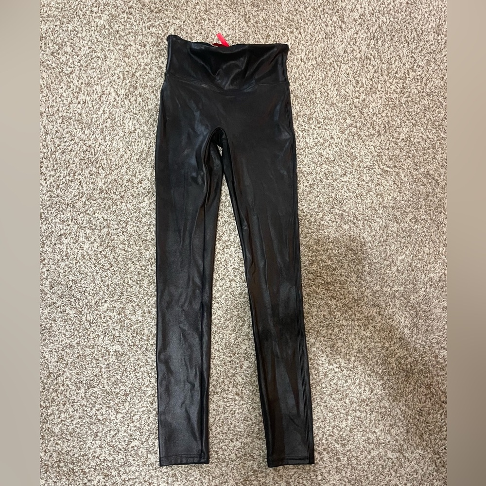 SPANX Black Leather size small